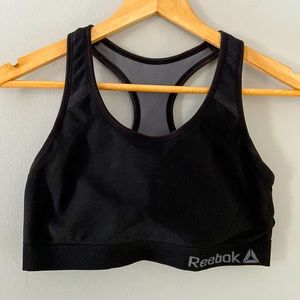 Black Reebok sports bra